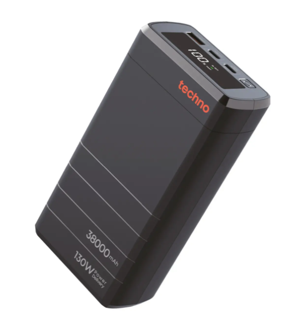 Зовнішній акумулятор (павербанк) Techno PDC130 38000mAh Black
